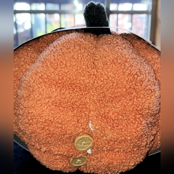 Pumpkin Snuggle Buddy Heat and Hug Removable Belly Sherpa Pumpkin Heat Pack - Picture 3 of 4